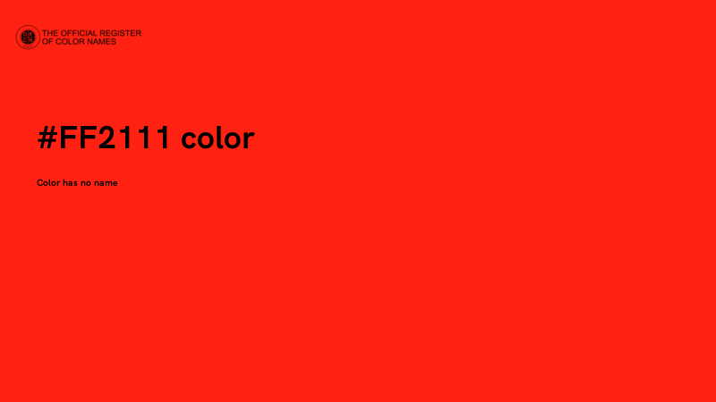 #FF2111 color image