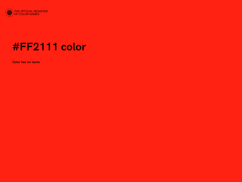 #FF2111 color image