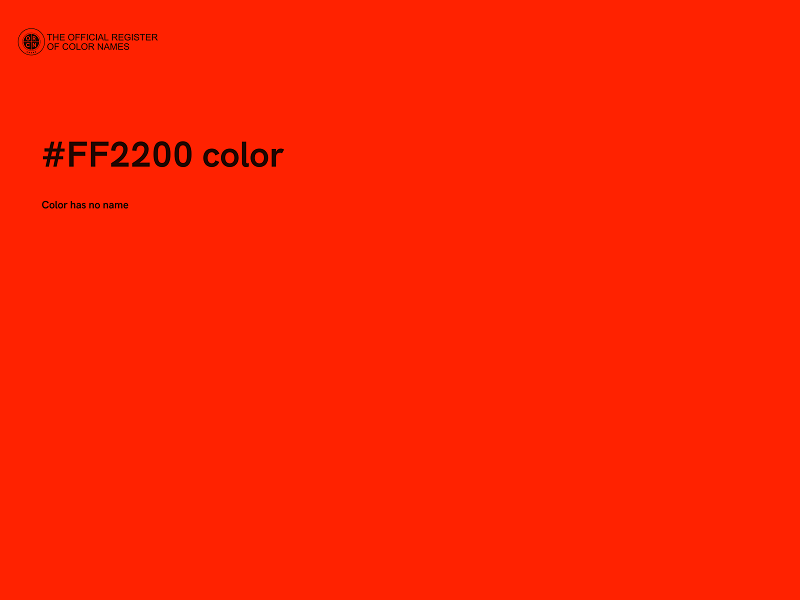 #FF2200 color image