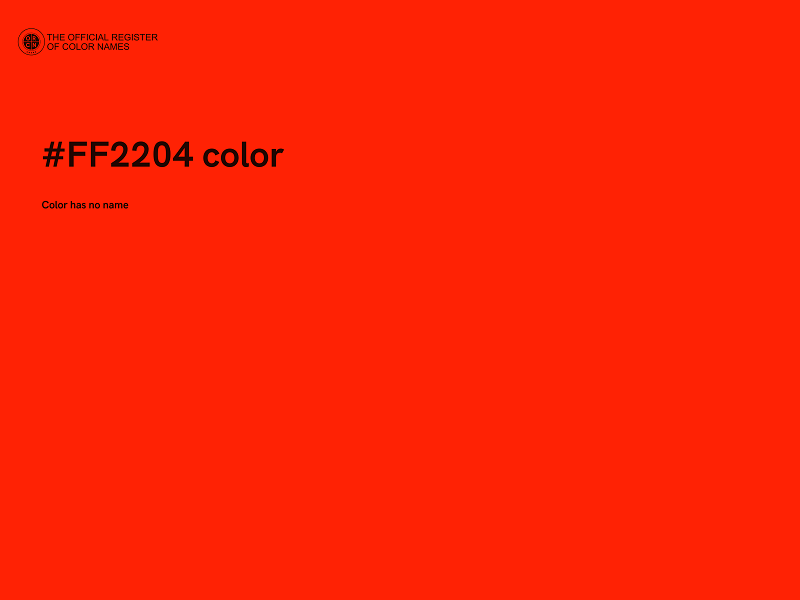#FF2204 color image