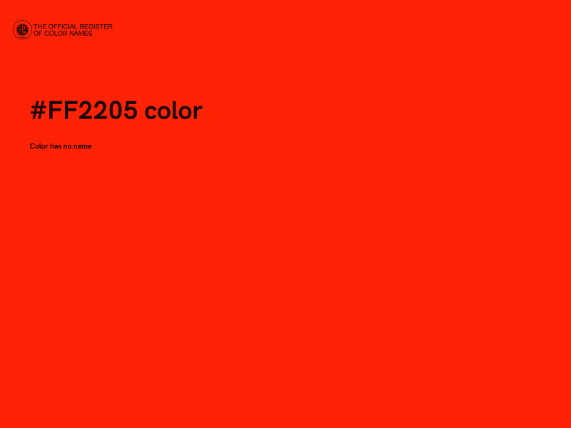 #FF2205 color image