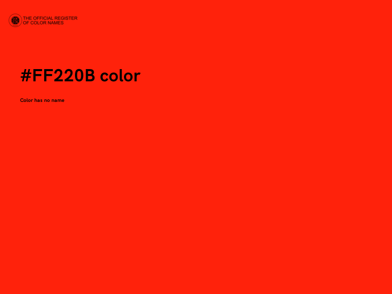 #FF220B color image