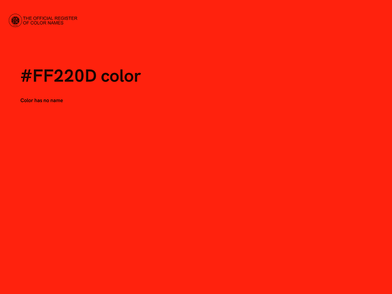 #FF220D color image