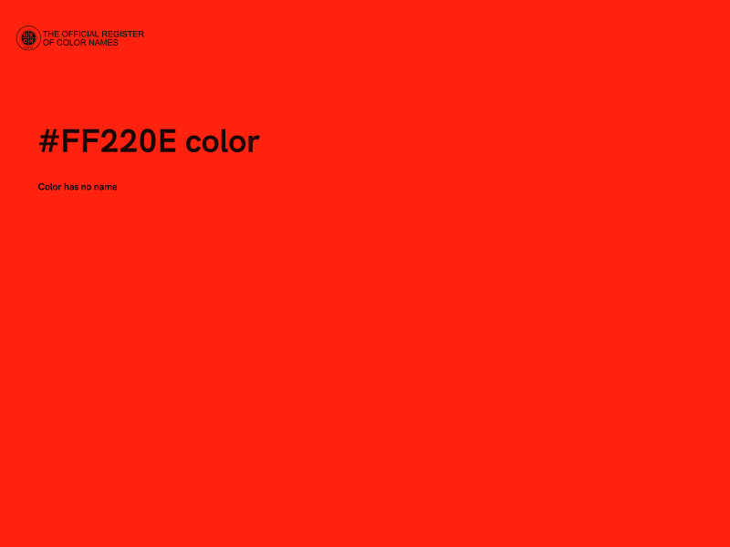 #FF220E color image