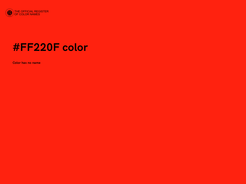 #FF220F color image