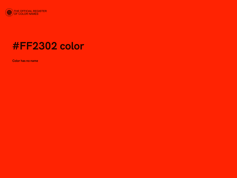 #FF2302 color image