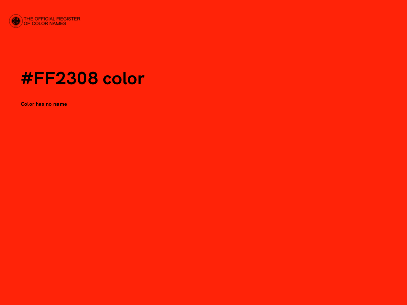 #FF2308 color image