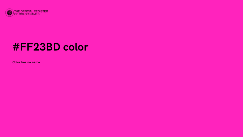 #FF23BD color image