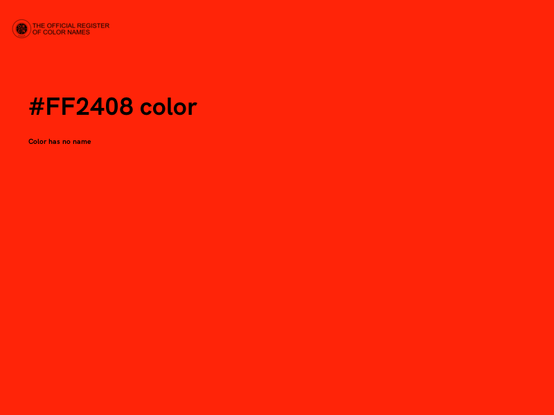 #FF2408 color image