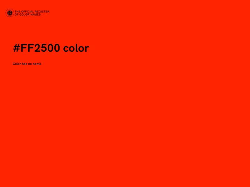 #FF2500 color image