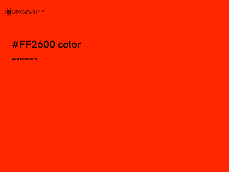 #FF2600 color image