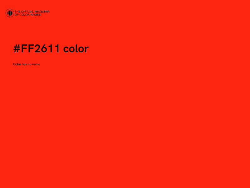 #FF2611 color image