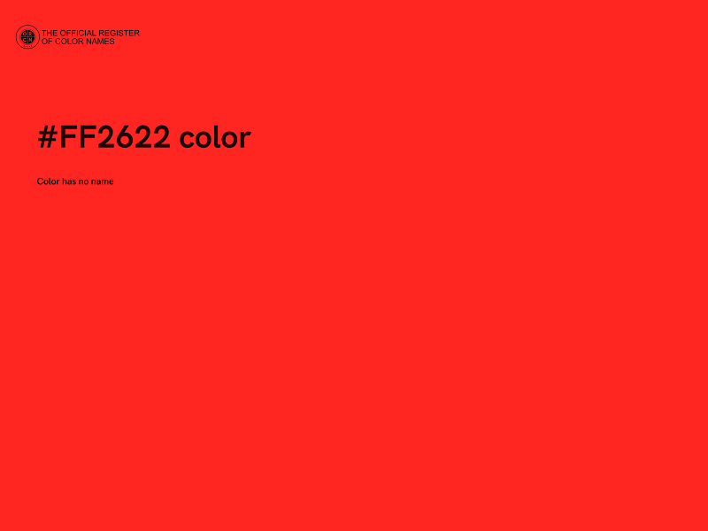 #FF2622 color image