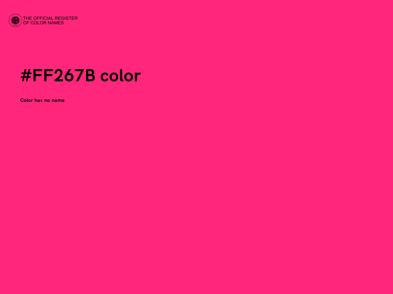 #FF267B color image