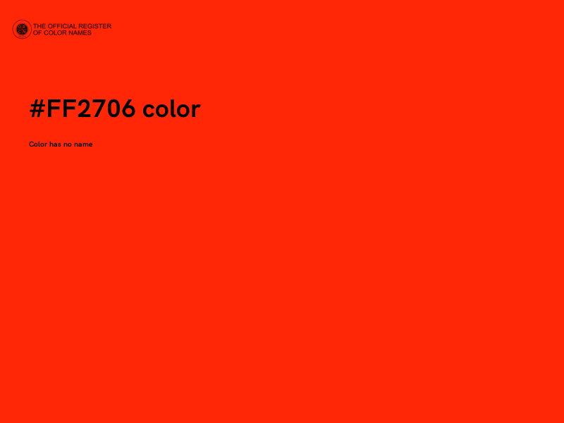 #FF2706 color image
