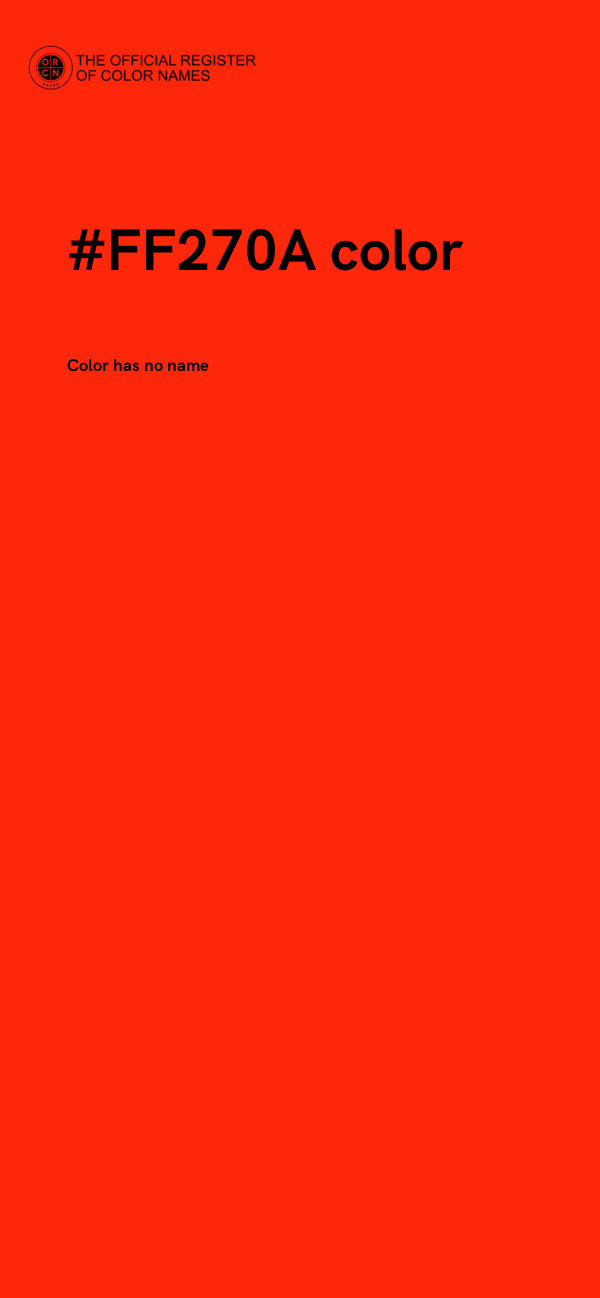 #FF270A color image