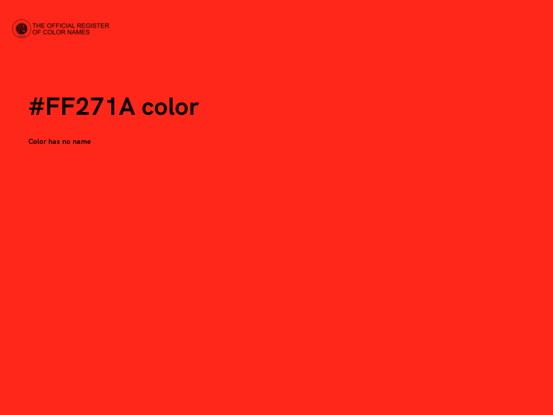 #FF271A color image