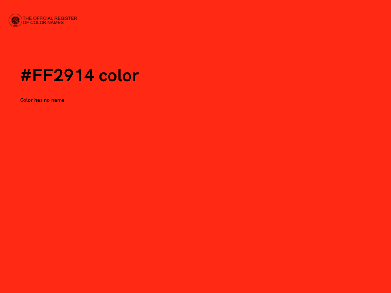 #FF2914 color image