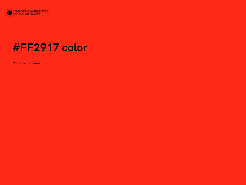 #FF2917 color image