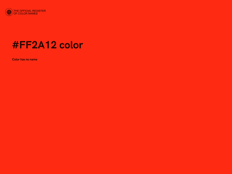 #FF2A12 color image