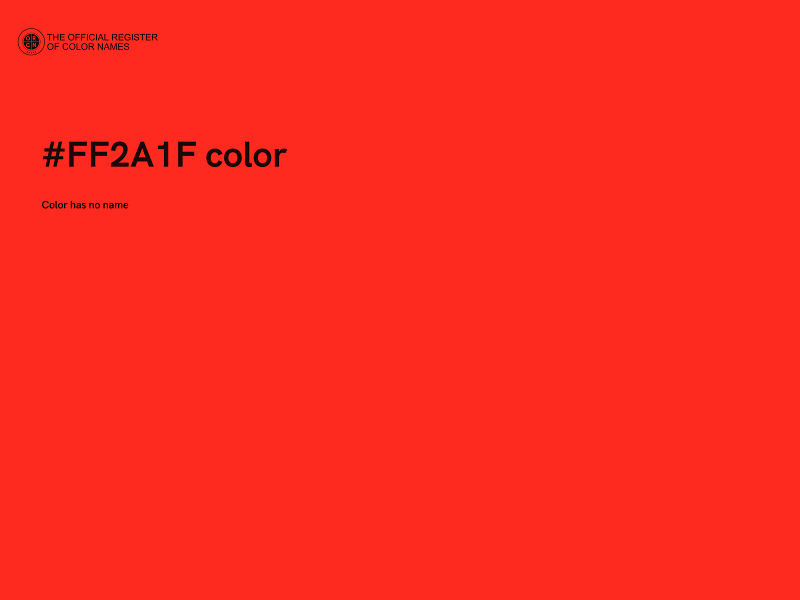 #FF2A1F color image