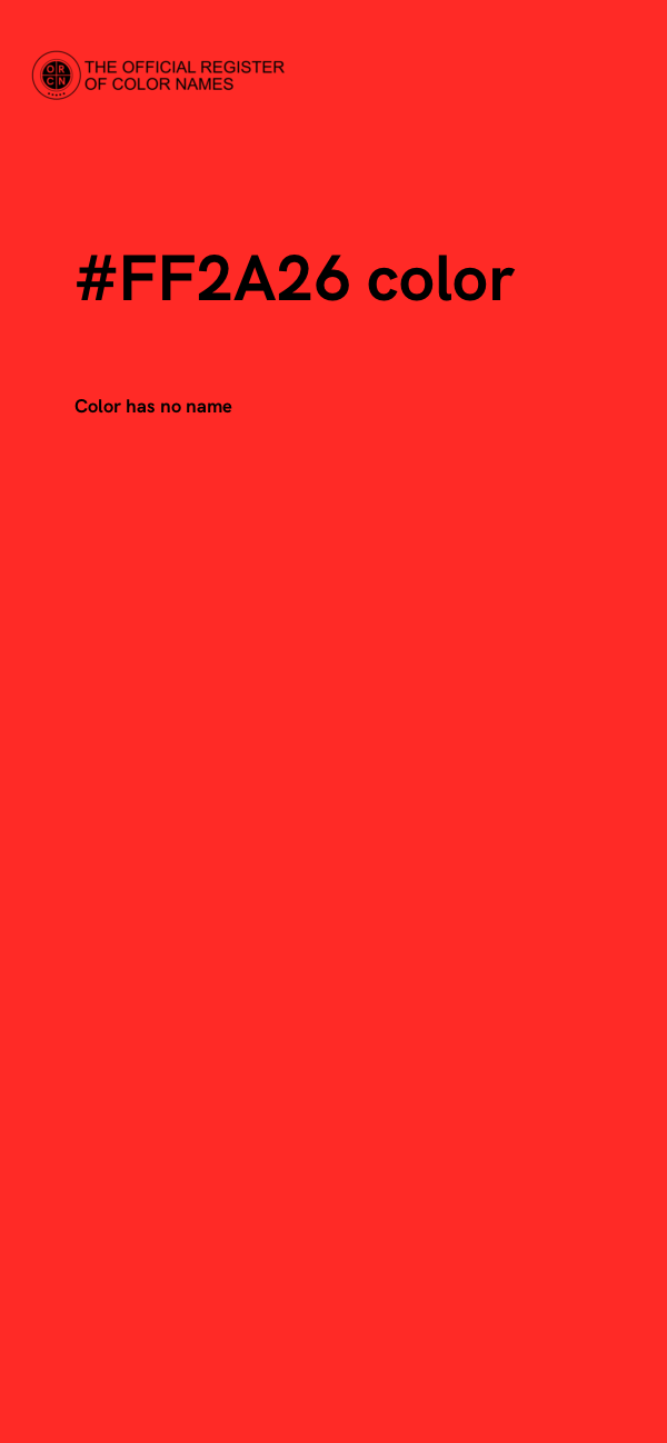 #FF2A26 color image