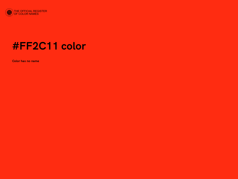 #FF2C11 color image