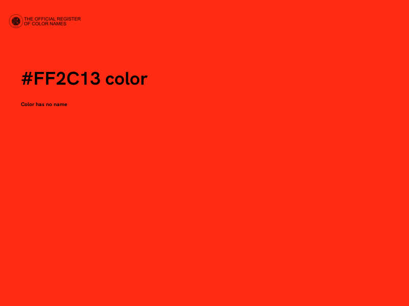 #FF2C13 color image