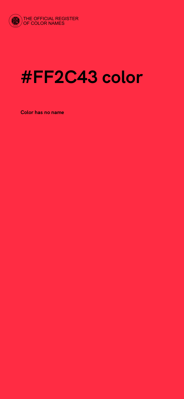 #FF2C43 color image