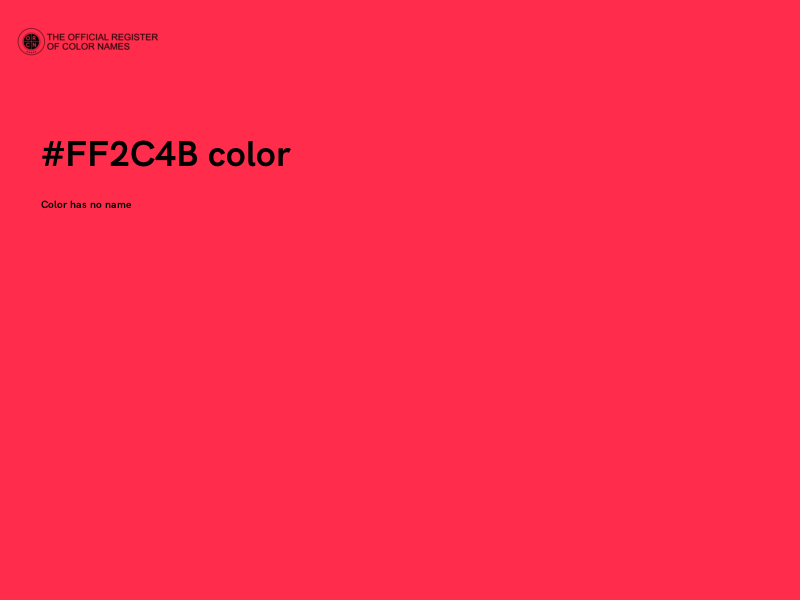 #FF2C4B color image