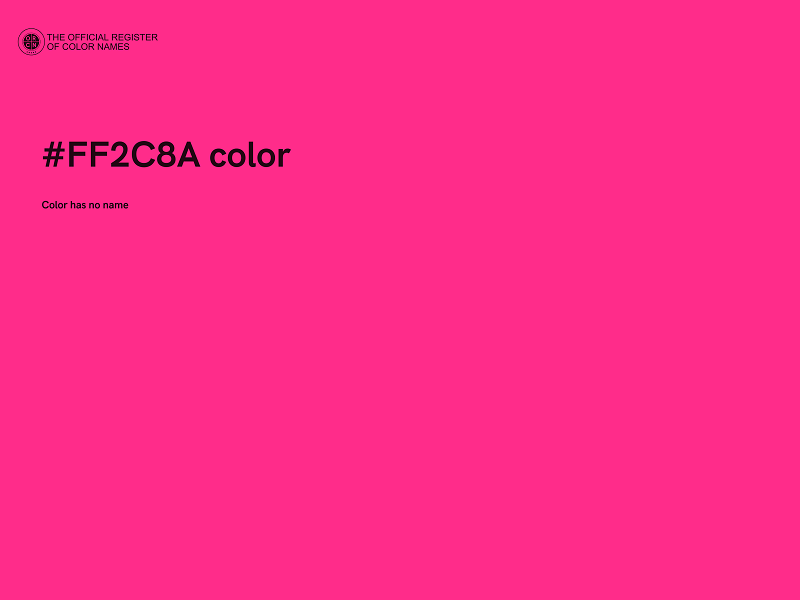 #FF2C8A color image