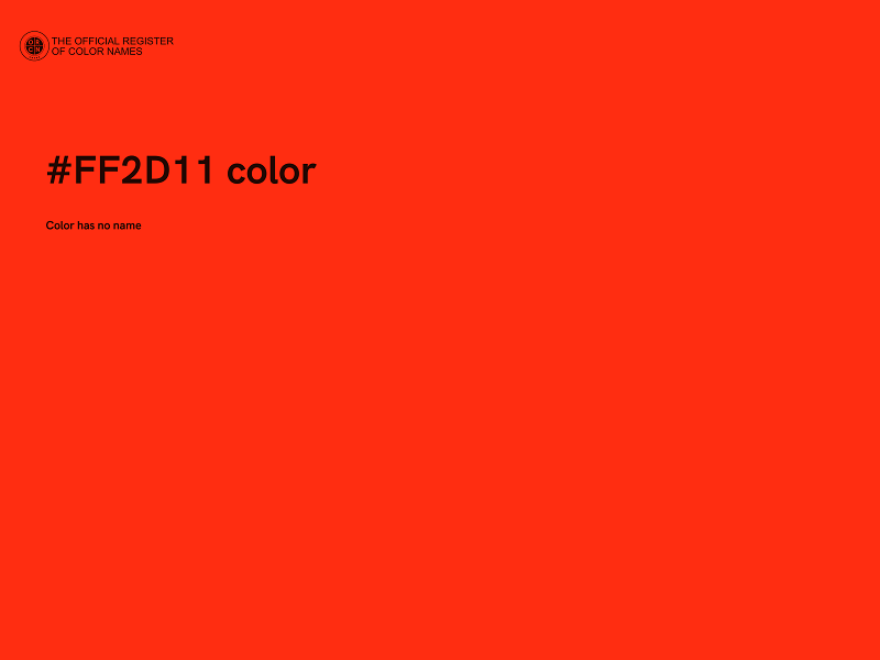 #FF2D11 color image