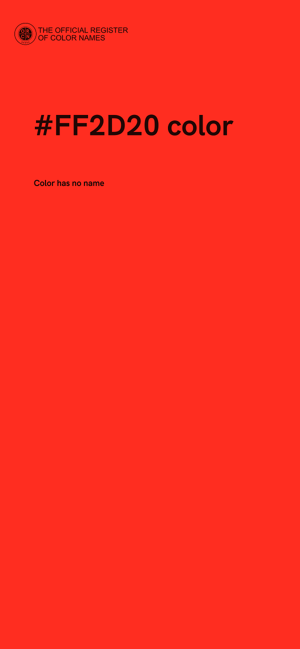 #FF2D20 color image