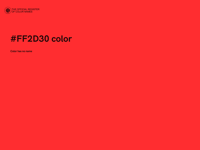 #FF2D30 color image