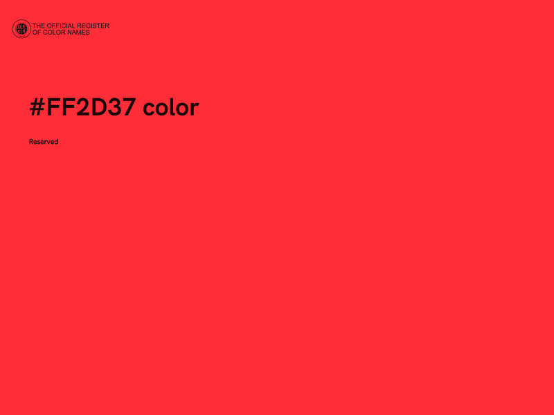 #FF2D37 color image