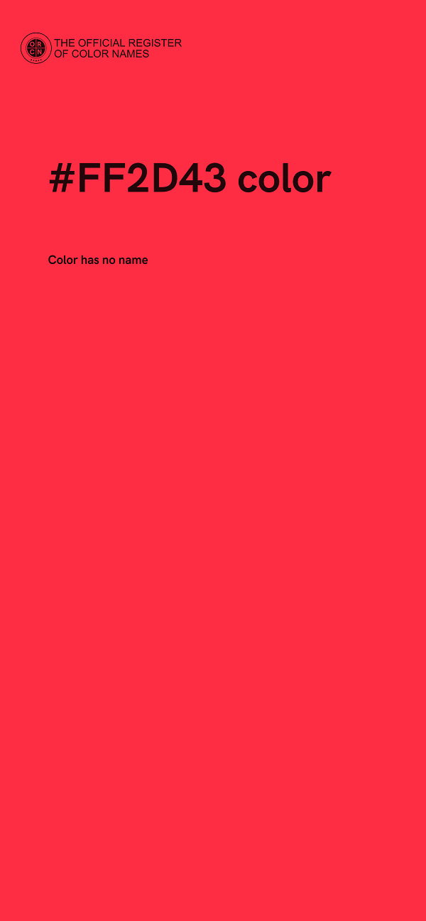 #FF2D43 color image