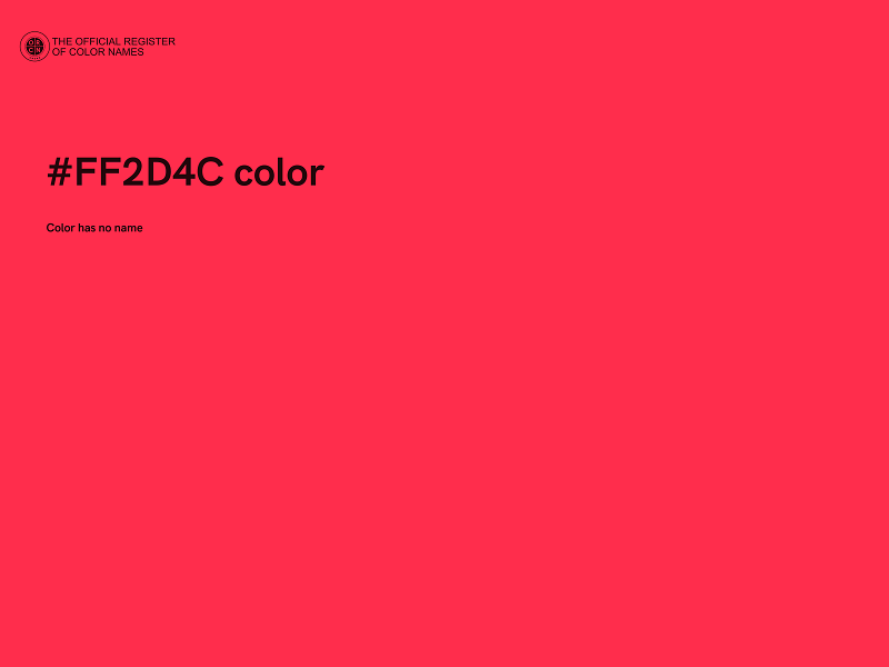 #FF2D4C color image