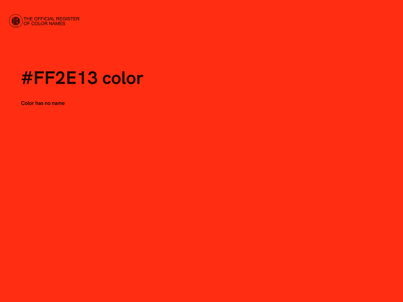 #FF2E13 color image