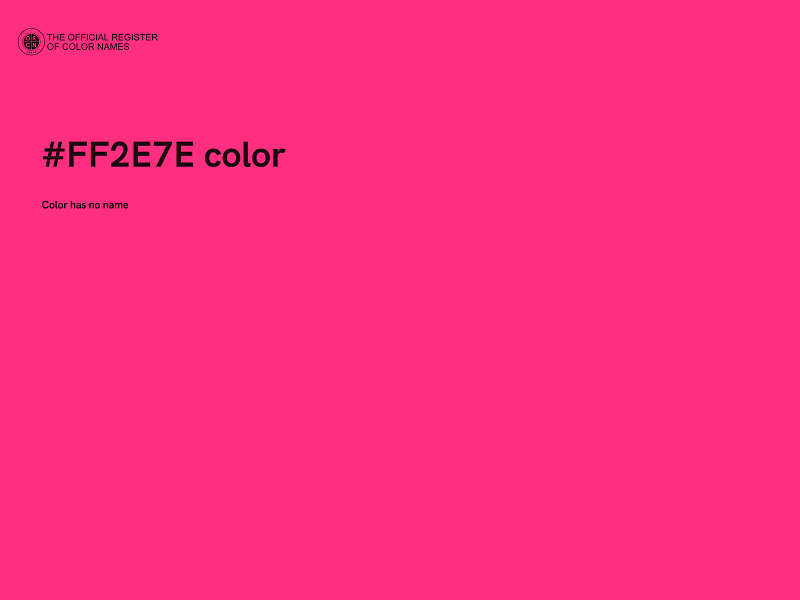 #FF2E7E color image