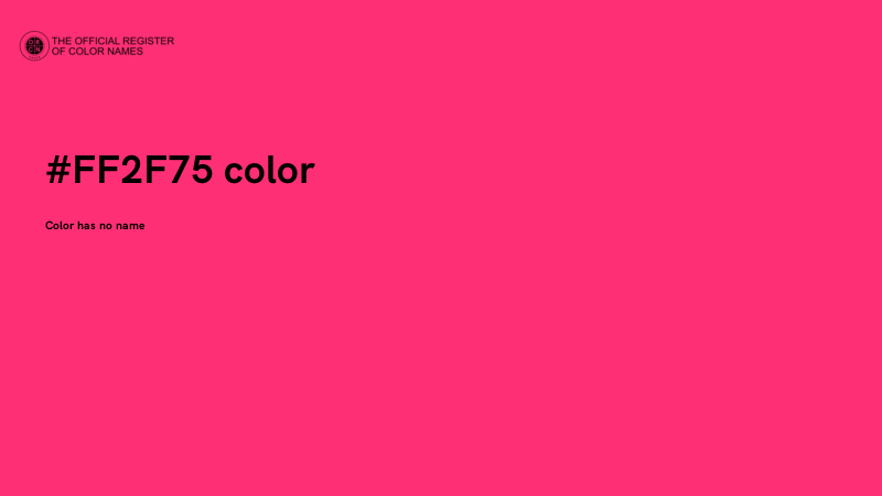 #FF2F75 color image