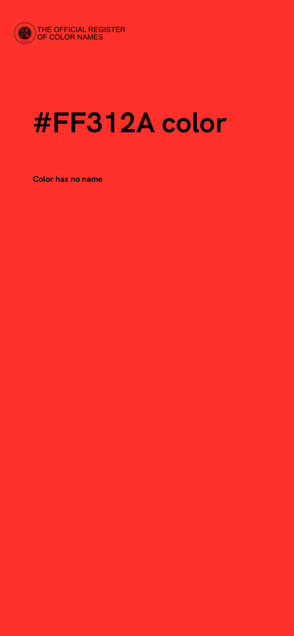 #FF312A color image