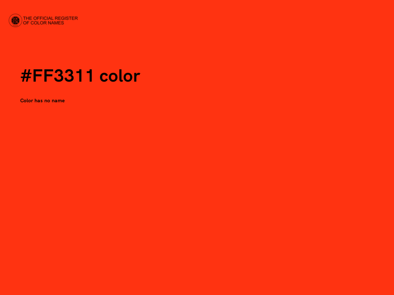 #FF3311 color image