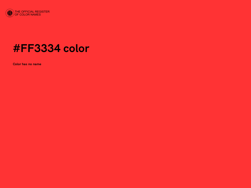 #FF3334 color image