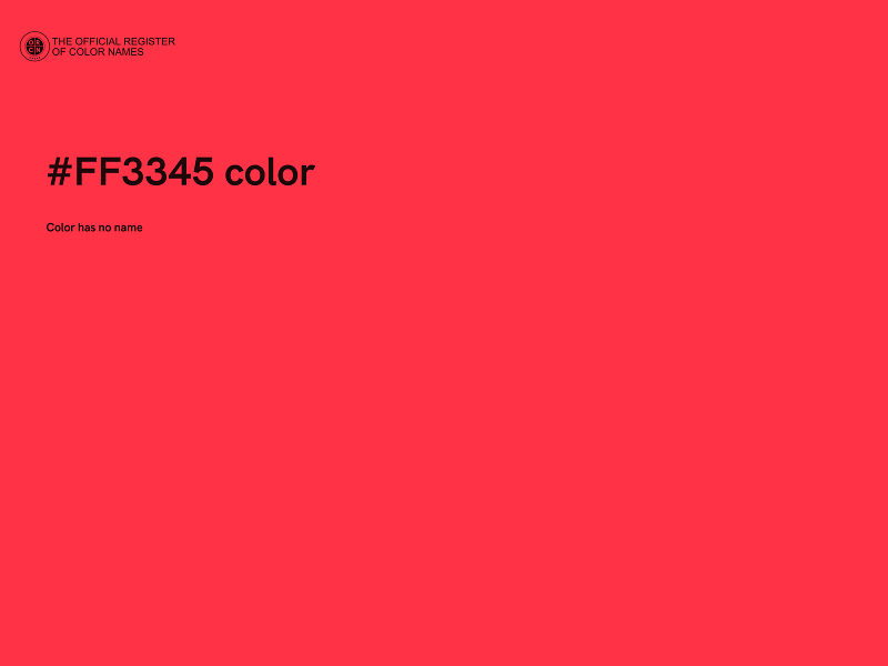 #FF3345 color image