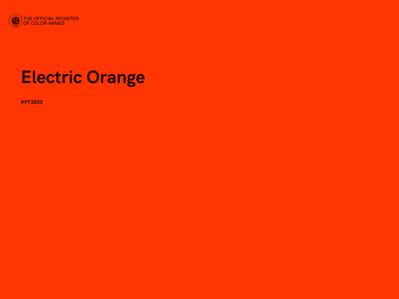 #FF3503 - Electric Orange color image