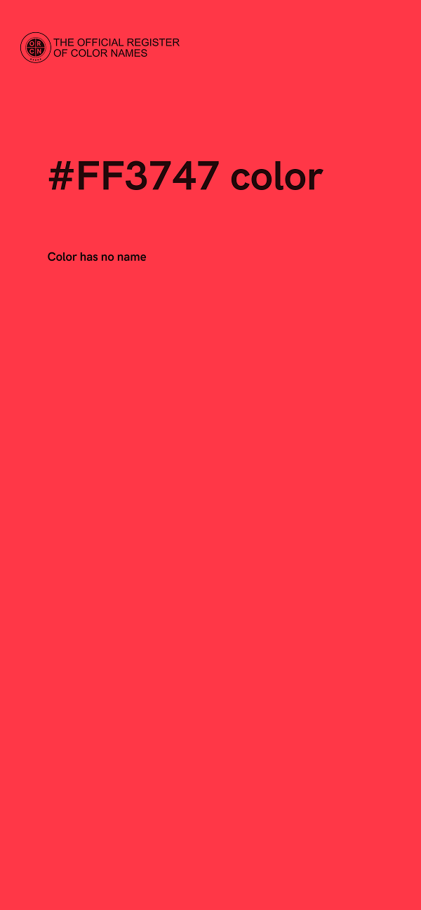 #FF3747 color image