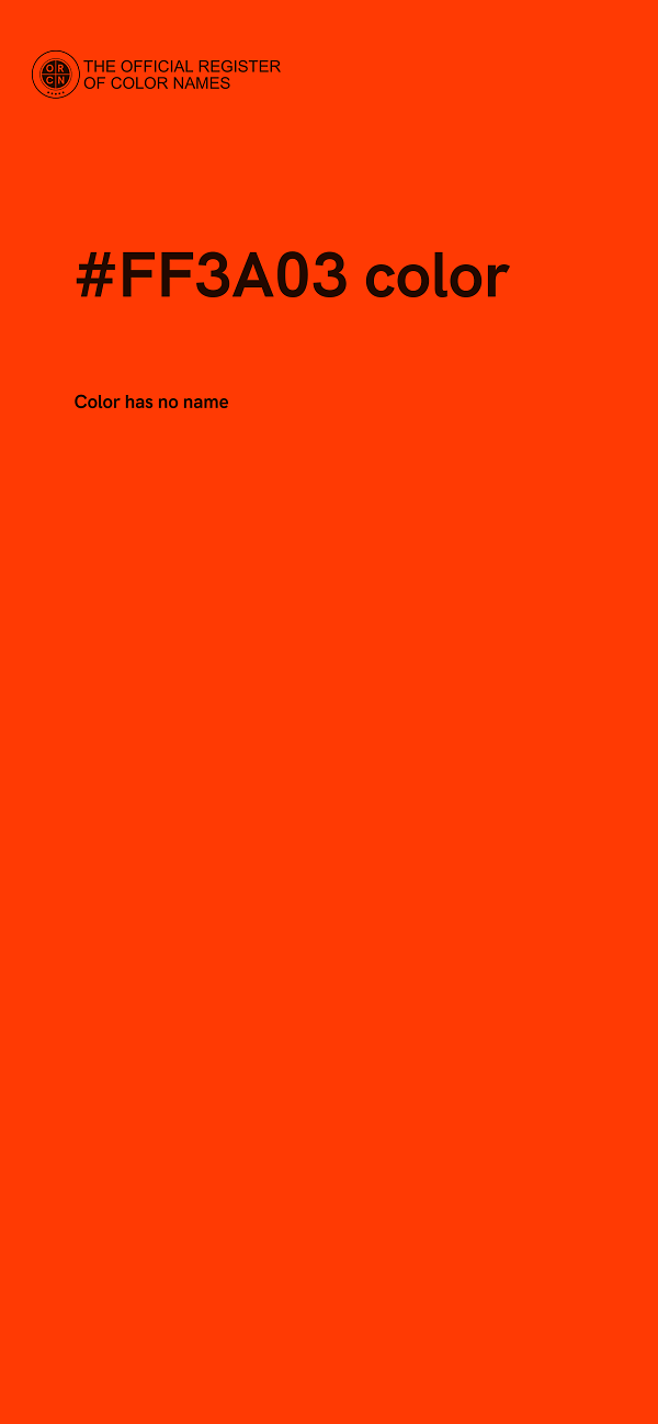 #FF3A03 color image