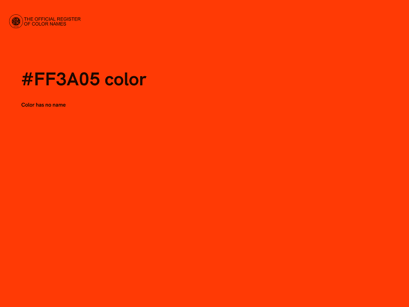 #FF3A05 color image