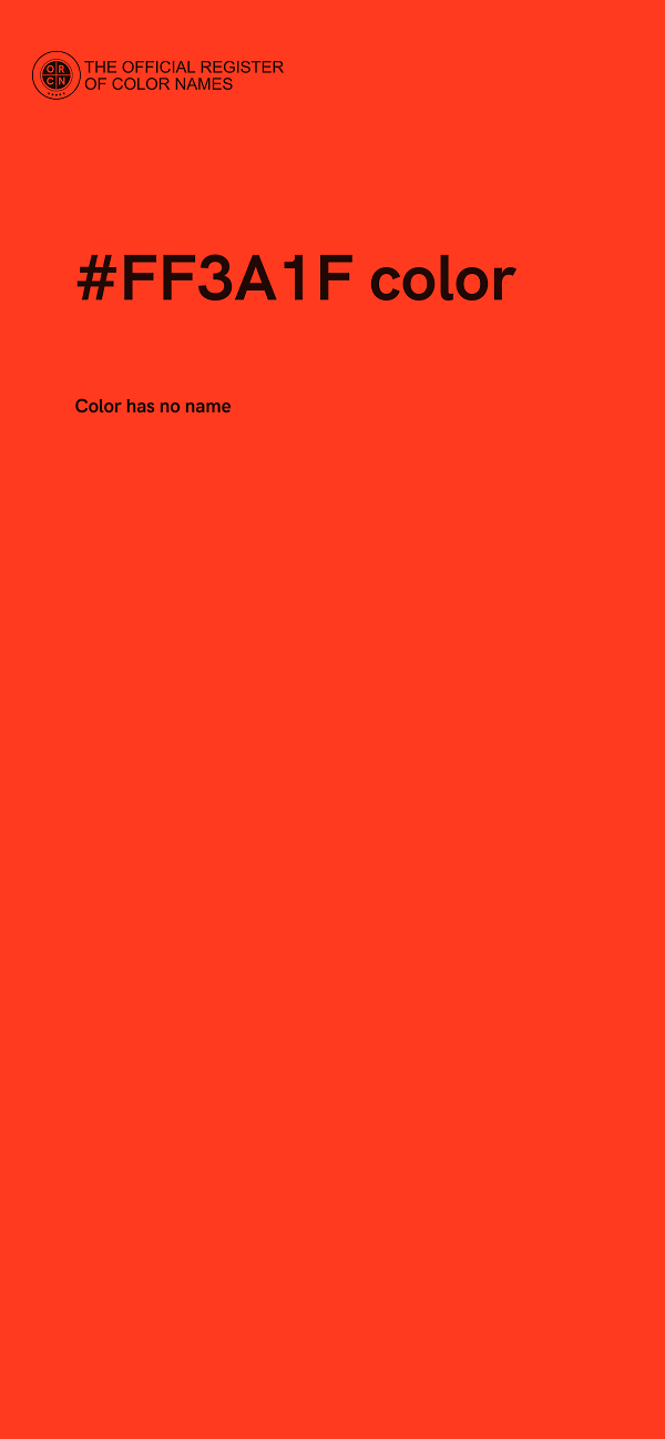 #FF3A1F color image