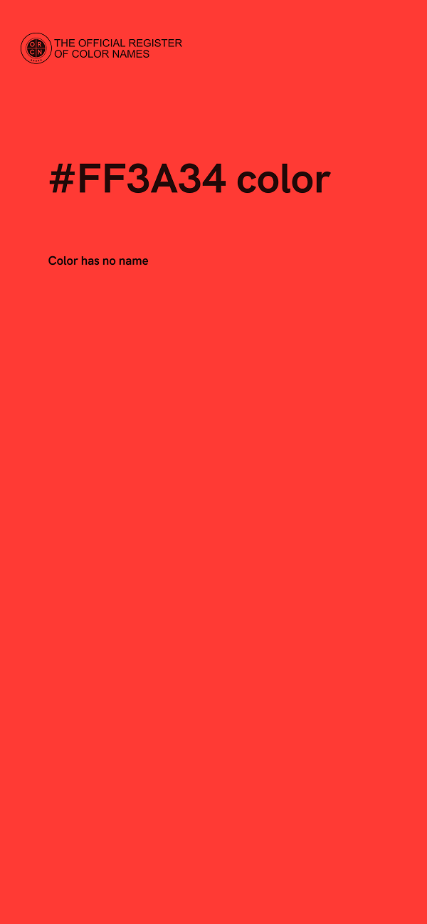 #FF3A34 color image